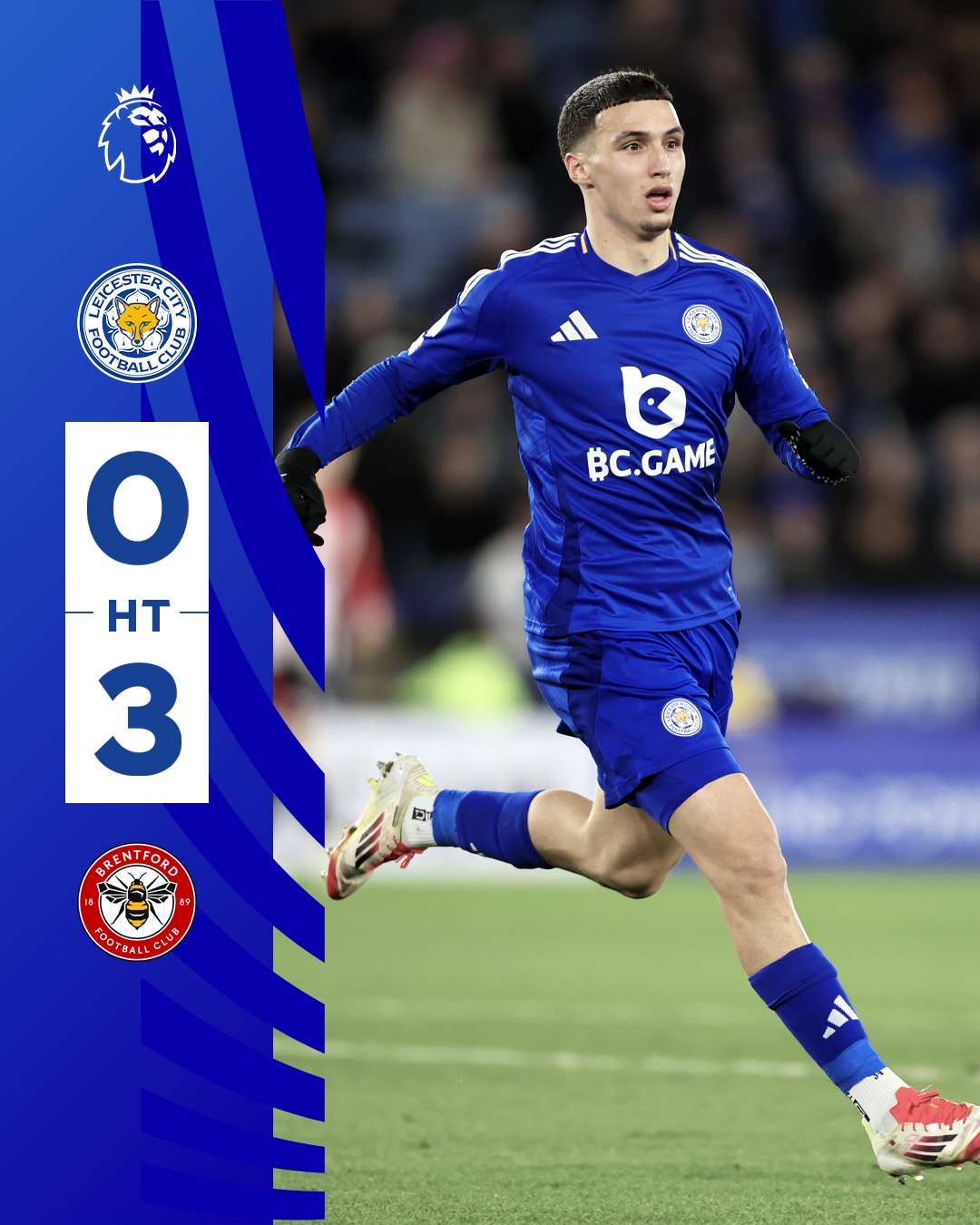  半場0-3！萊斯特若不進球輸球，將主場6連敗0進球創(chuàng)歷史最糟戰(zhàn)績