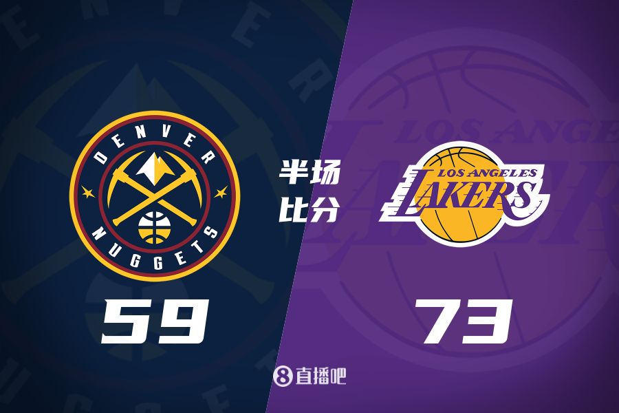  水銀瀉地的進攻火力次節(jié)暫緩！東契奇25分 湖人半場領(lǐng)先掘金14分
