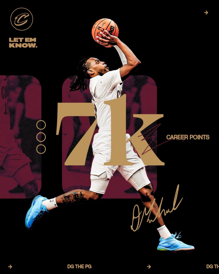  未來可期！加蘭騎士生涯得分達(dá)到7000分 隊(duì)史第11位！