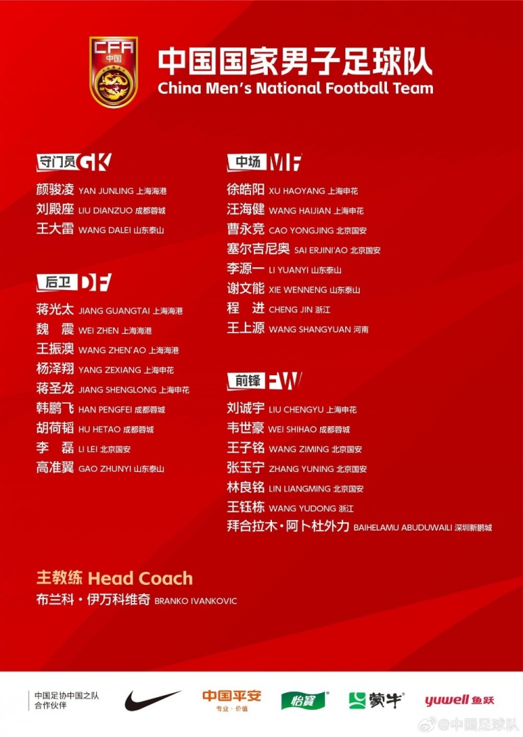  今晚國腳出場綜述：顏駿凌、程進全場 王鈺棟傷退&拜合拉木染紅