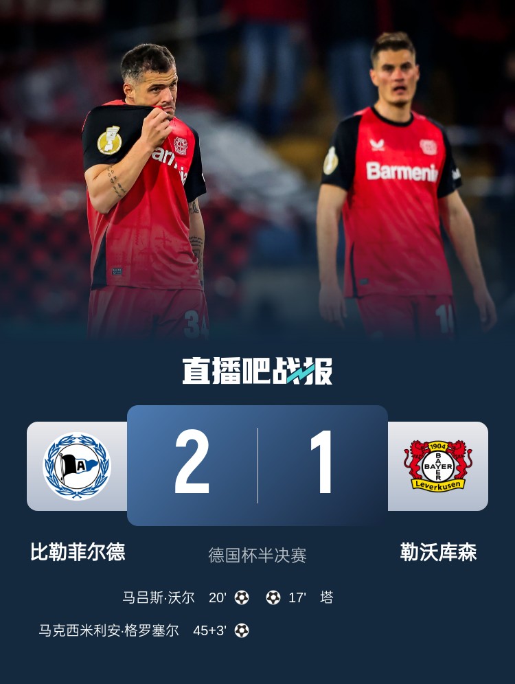  比勒菲爾德是史上第4支晉級德國杯決賽的德丙球隊，此前3隊未奪冠